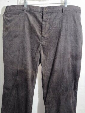 BOTANY 500 Men's corduroy pants, grey, elastic waistband. 52/25